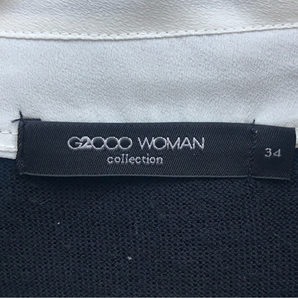 G2000WOMEN Collection Black and White Long Sleeve Blouse - Women's Medium/34 - Picture 15 of 15